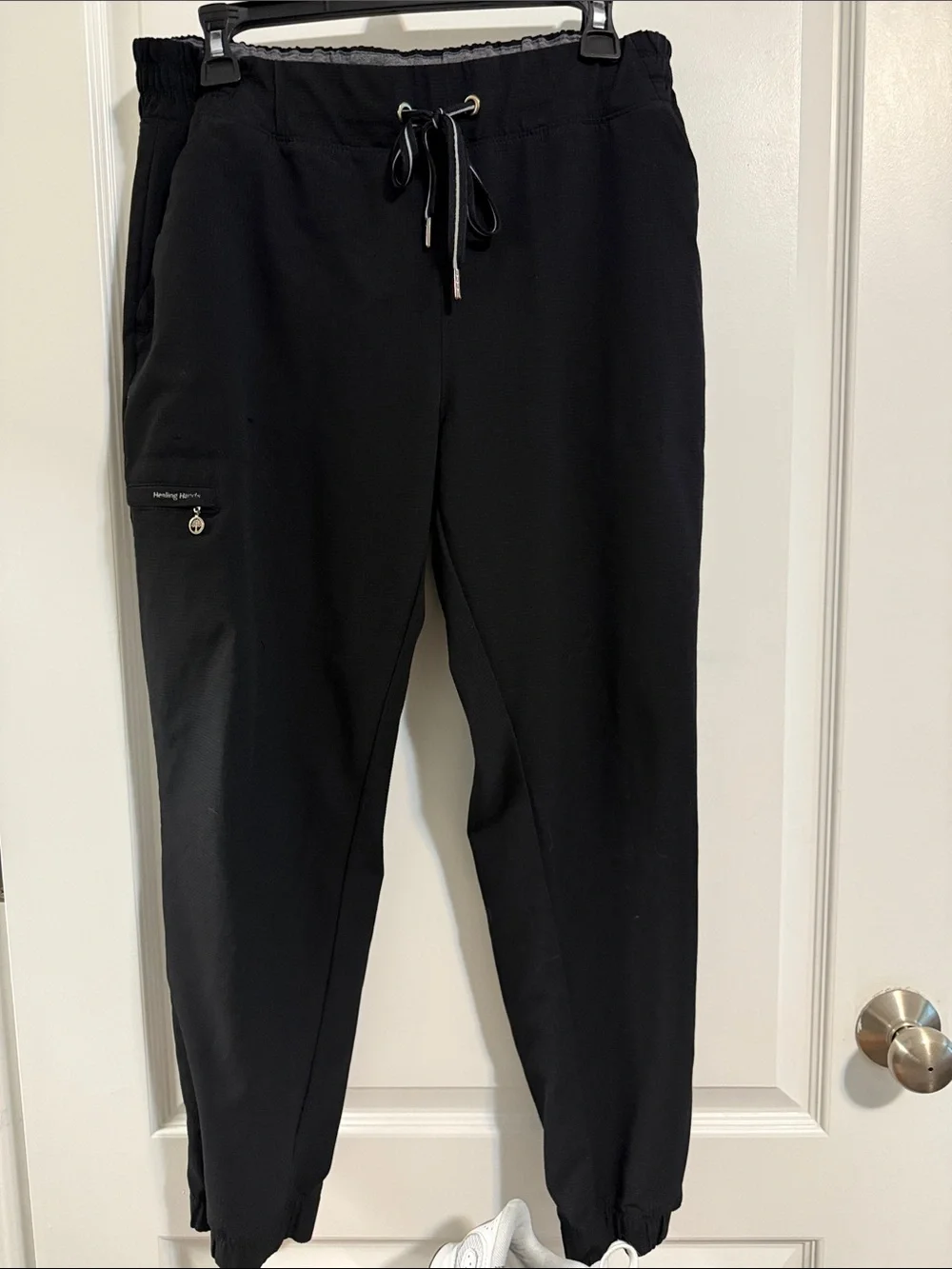 healing hands Black Drawstring Jogger Pants - Picture 1 of 4